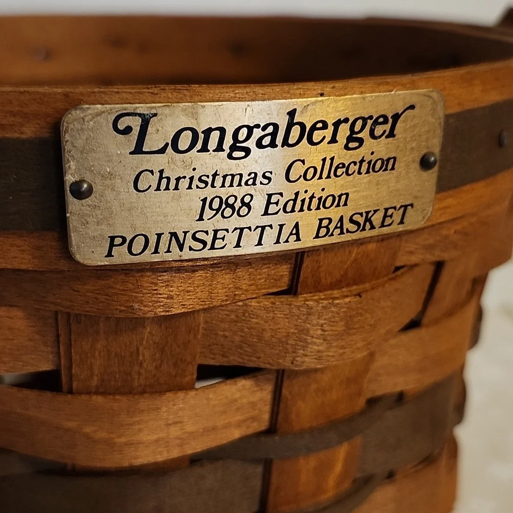 Longaberger Poinsttia Christmas Collection Basket